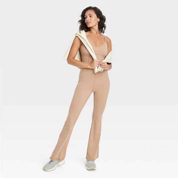 JoyLab Flare Leg Sleeveless Bodysuit Unitard Jumpsuit One-Piece M L XL NWT - Picture 2 of 14